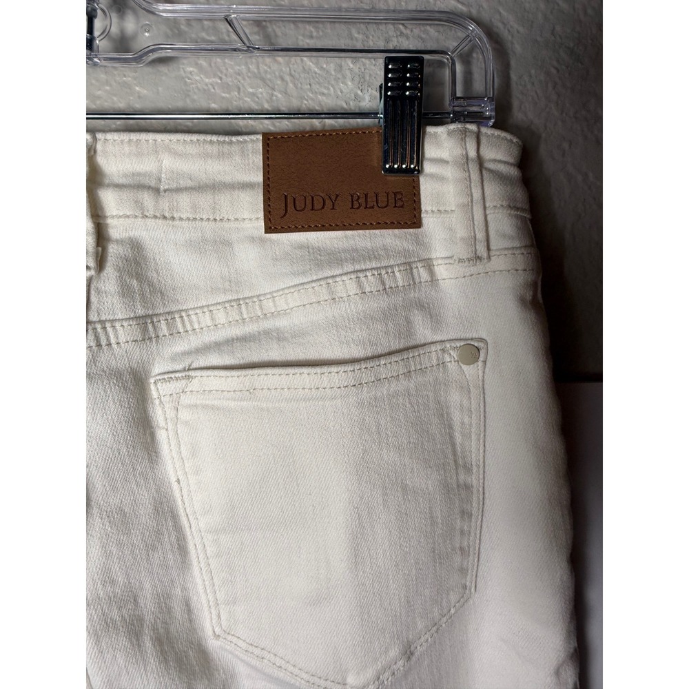 Judy Blue Los Angeles White Denim Jeans Relaxed Fit Braided Trim‎ Women - Picture 9 of 14